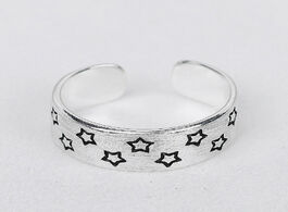 Foto van Sieraden xiyanike 925 sterling silver design creative pentagram opening rings simple vintage jewelry