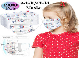 Foto van Schoonheid gezondheid cartoon disposable medical mask 3 layer print face child adult surgical masks 