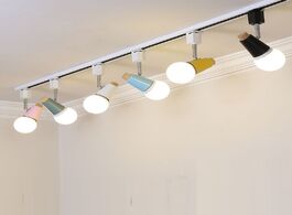 Foto van Lampen verlichting modern led track lamp colourful 2 way adjustable rail spotlights lighting fixture
