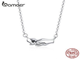 Foto van Sieraden bamoer hand by necklace for women 925 sterling silver guard mom original design fashion jew