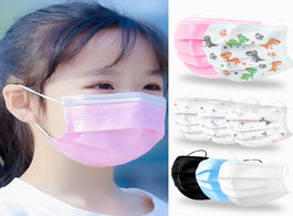 Foto van Schoonheid gezondheid child medical mask disposable nonwoven 3 layer ply filter mouth face safe brea