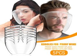 Foto van Beveiliging en bescherming transparent goggles face shield helmet durable protect safety mask mtb bi