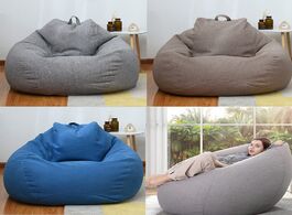 Foto van Meubels new large small lazy sofas cover chairs without filler linen cloth lounger seat bean bag pou