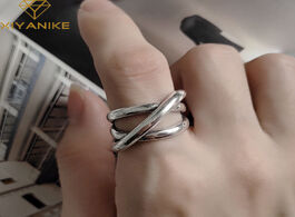 Foto van Sieraden xiyanike 925 sterling silver cross twining vintage finger rings for women couples creative 