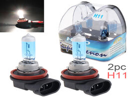 Foto van Auto motor accessoires 2 pcs 12v h11 55w 6000k white light super bright car halogen lamp front headl