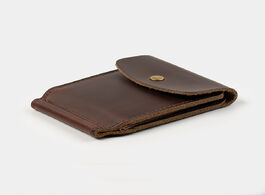 Foto van Tassen handmade genuine leather bill holder money clip wallet slim with metal vintage mens