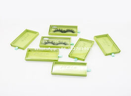 Foto van Schoonheid gezondheid lemon green rectangle mink eyelash package box transparent window lashes cases