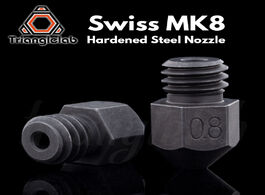 Foto van Computer trianglelab swiss mk8 hardened steel nozzle high temperature m6 thread 1.75mm filament for 