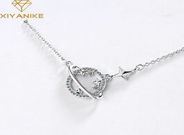 Foto van Sieraden xiyanike 925 sterling silver creative design planet pendant necklace for women simple geome