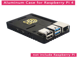 Foto van Computer raspberry pi 4 aluminum alloy case ultra thin cnc metal shell passive cooling black enclosu
