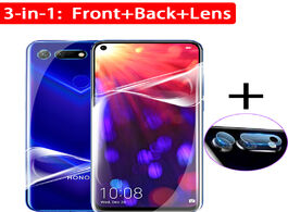 Foto van Telefoon accessoires 3 in 1 on honor view 20 screen back hydrogel film camera lens protector for hua