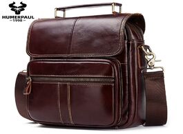 Foto van Tassen genuine leather casual shoulder bag men crossbody messenger bags top quality vintage s handba