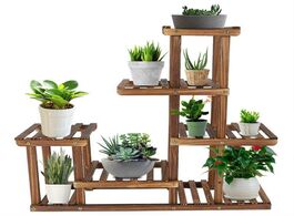 Foto van Meubels multi tiers wooden plant stand balcony garden flower display shelf