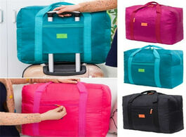Foto van Tassen travel big large size nylon foldable waterproof luggage bag storage carry on duffle 45x31x19c