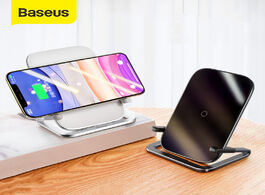 Foto van Telefoon accessoires baseus 15w qi wireless charger stand fast charge phone multifunctional charging