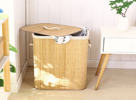 Foto van Huis inrichting storage folding laundry basket organizer hand woven large capacity bamboo baskets co
