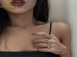 Foto van Sieraden xiyanike 925 sterling silver irregular geometric personality open rings minimalist ring for
