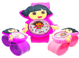 Foto van Horloge princess dora pattern children watch fashion crystal silicone strap baby quartz wristwatch c