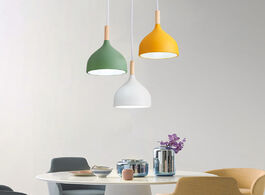 Foto van Lampen verlichting nordic simple wooden pendant lights for restaurant bedroom living room hanging la