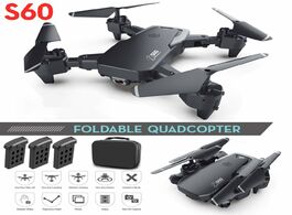 Foto van Speelgoed s60 rc drone 4k hd wide angle camera 1080p wifi fpv dual quadcopter real time transmission