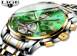 Foto van Horloge 2020 fashion luxury business sport mechanical wristwatch lige brand mens watches automatic s