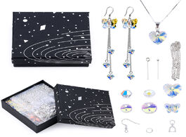 Foto van Sieraden a set jewelry making kit glass beads crystal pendant tools earring necklace findings diy ha