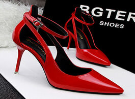 Foto van Schoenen bigtree shoes hollow out woman pumps red high heels 2020 sexy women stiletto wedding buckle