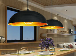 Foto van Lampen verlichting vintage pendant light metal semicircle loft lamp for dining room bar cafe kitchen