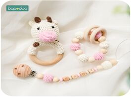 Foto van Baby peuter benodigdheden bopoobo 1pc dummy pacifier chain clip crochet toys soother nipples holder 