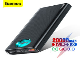 Foto van Telefoon accessoires baseus 20000mah power bank type c pd quick charge 3.0 20000 mah powerbank for x