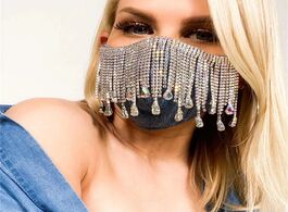 Foto van Sieraden sexy shiny rhinestone tassel mask decoration face accessories cover jewelry for women weddi