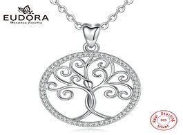 Foto van Sieraden eudora sterling silver twisted rowan tree necklace delicate solid of pendant with link chai