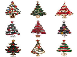 Foto van Sieraden rinhoo new christmas tree brooches for women rhinestone inlay fashion jewelry festival broo