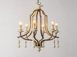 Foto van Lampen verlichting french chandeliers living room dining bedroom american creative wooden beads retr