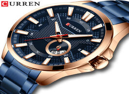 Foto van Horloge curren business quartz watch for men luxury s brand stainless steel wristwatch relogio mascu