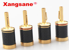 Foto van Elektronica xangsane carbon fiber gold plated hifi audio plug free welding main speaker 8pcs 50pcs 1