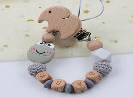 Foto van Baby peuter benodigdheden mini frog pacifier chain beech elephant clip diy customized name toys hold