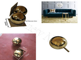 Foto van Meubels 2pcs lot gold furniture tv cabinet sofa ball feet leggolden leg round metal hollow hardware