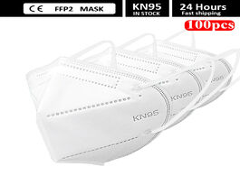 Foto van Beveiliging en bescherming 100pcs ffp2 mask kn95 face masks protective maske dustproof mouth filter 