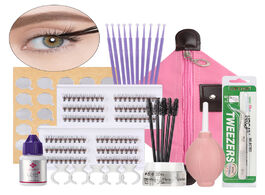 Foto van Schoonheid gezondheid eyelash extension kit for self grafting individual cluster eyelashes non irrit