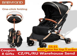 Foto van Baby peuter benodigdheden babyfond 5.8 kg light stroller portable carriage umbrella newborn travelli