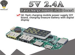 Foto van Elektronica componenten dual usb 5v 2.4a micro type c led mobile power bank 18650 charging module li