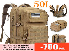 Foto van Tassen men s military backpack 50l 3p army tactical hiking bag sports hunting trekking