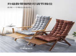Foto van Meubels recliner balcony home leisure bamboo foldable lunch break lazy nap chair folding sandal back