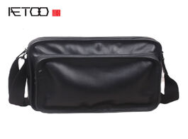 Foto van Tassen aetoo crossbody men s leather shoulder bag first layer casual business cross section soft ret