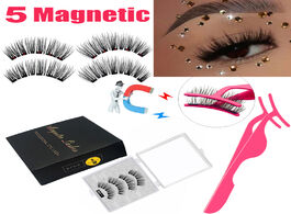 Foto van Schoonheid gezondheid lekofo new 5 magnetic eyelashes 3d magnet mink lashes thick faux cils magnetiq