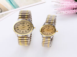 Foto van Horloge fashion watch for women luxury ladies wrist watches quartz clock male couples elastic band d