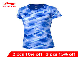 Foto van Sport en spel li ning women badminton competition t shirts at dry breathable polyester regular fit l