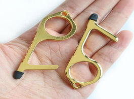 Foto van Beveiliging en bescherming 2 pcs mini self defense weapons keychain contactless brass door opener se