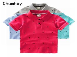 Foto van Baby peuter benodigdheden chumhey 1 6t high quality summer cotton shirts cartoon boat kids short sle